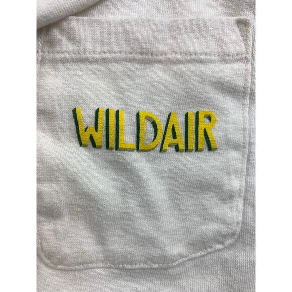 Left Field Woman‎ Medium Sportswear Wild Air Crop Top Shirt White Pocket Tee - Picture 5 of 10